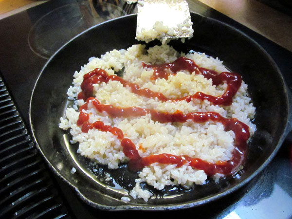 ketchup with rice