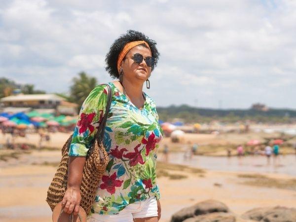 woman on beachside