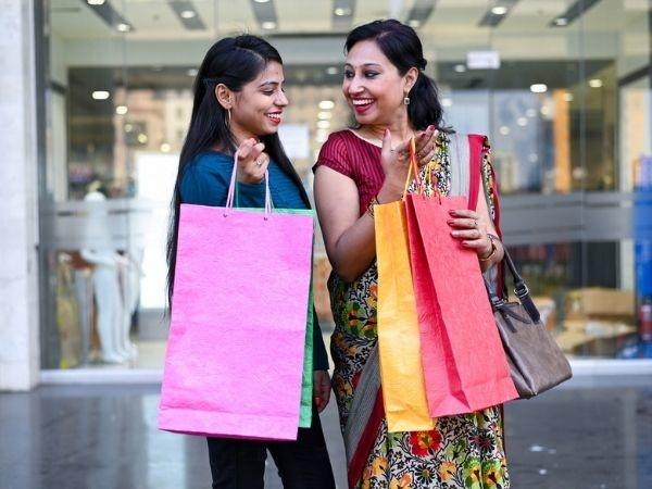 Mother daughter shopping 