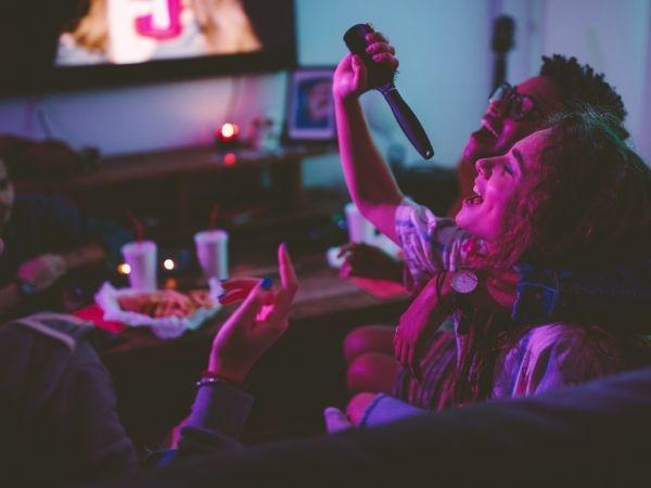 Group of friends in a room 