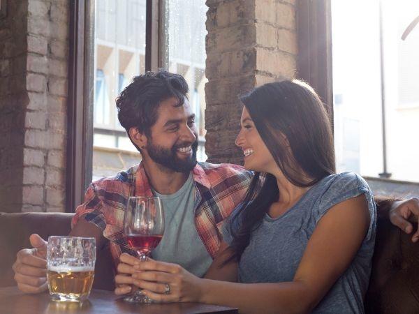 Indian couple on a date 