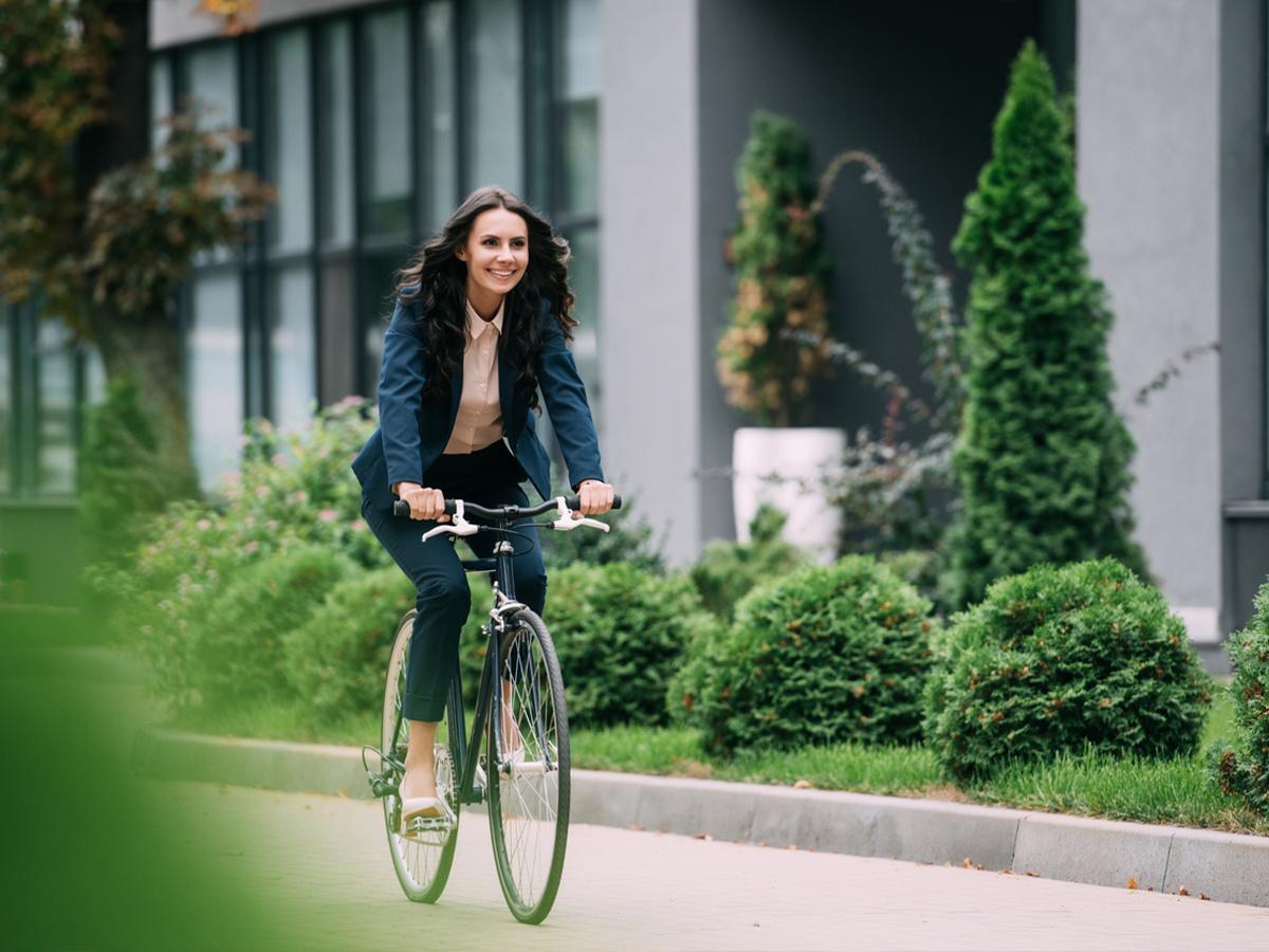 Cycling to work,