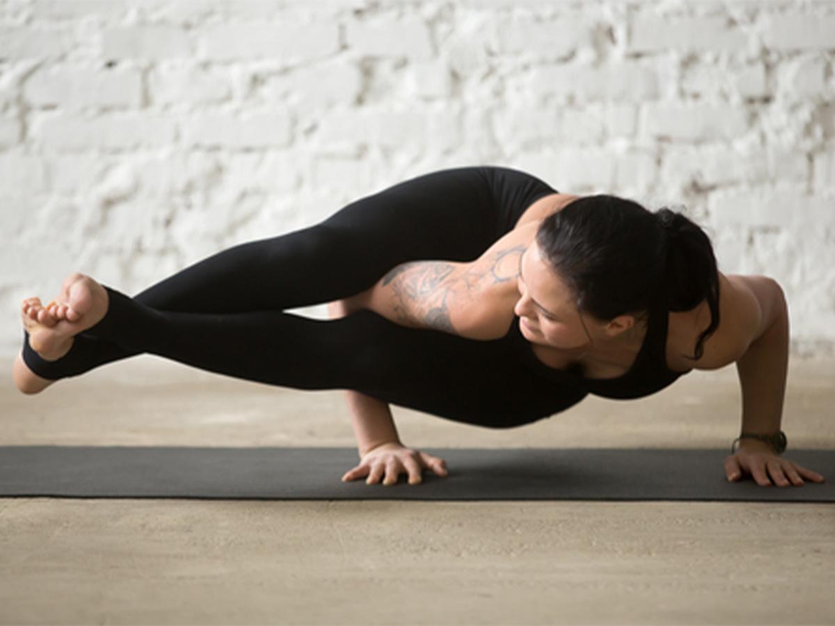 Eight angle pose helps in achieving a stronger core