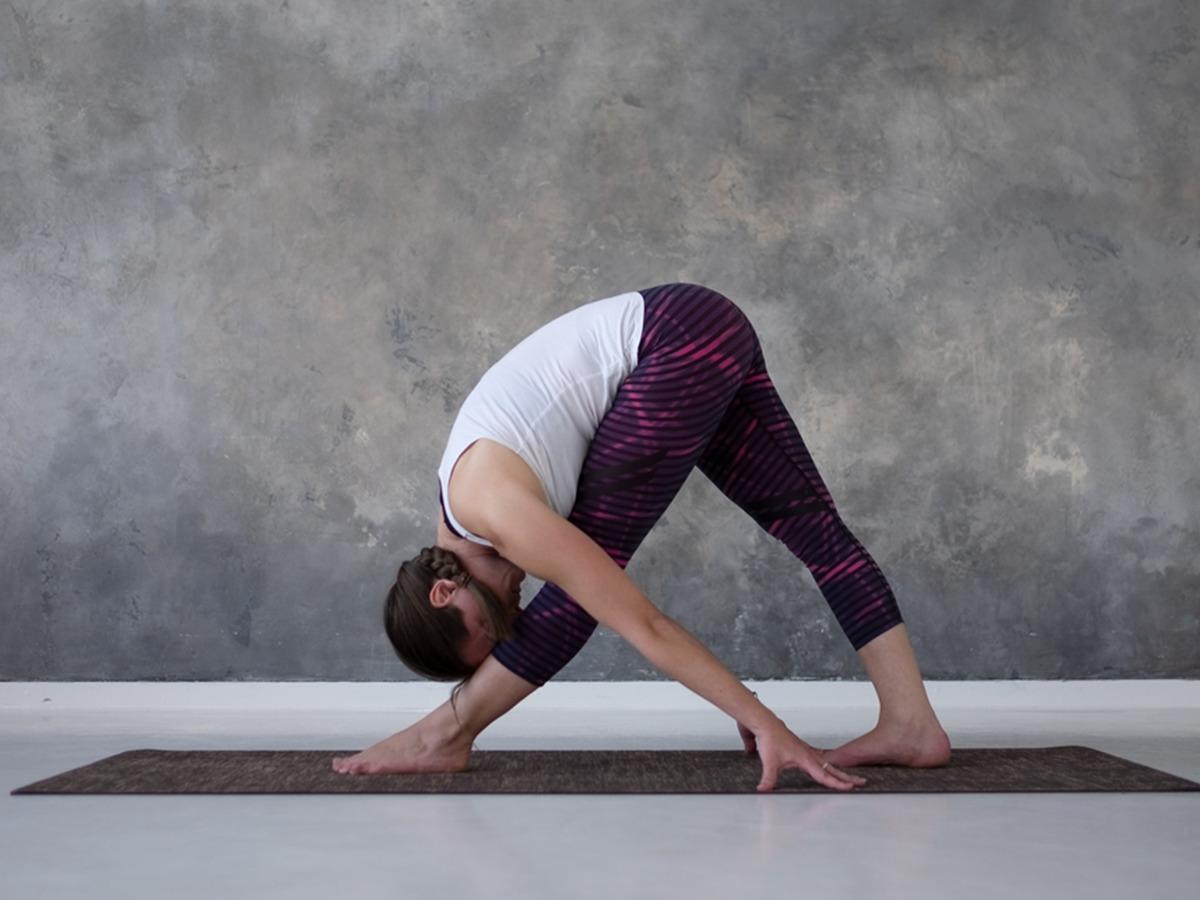 Parsvottanasana could help stretch your hamstring muscles