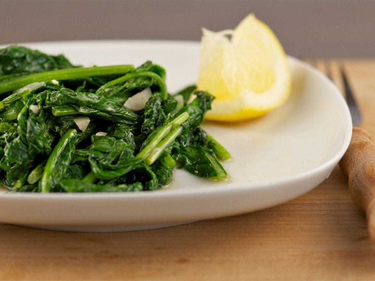 Spinach and lemon,