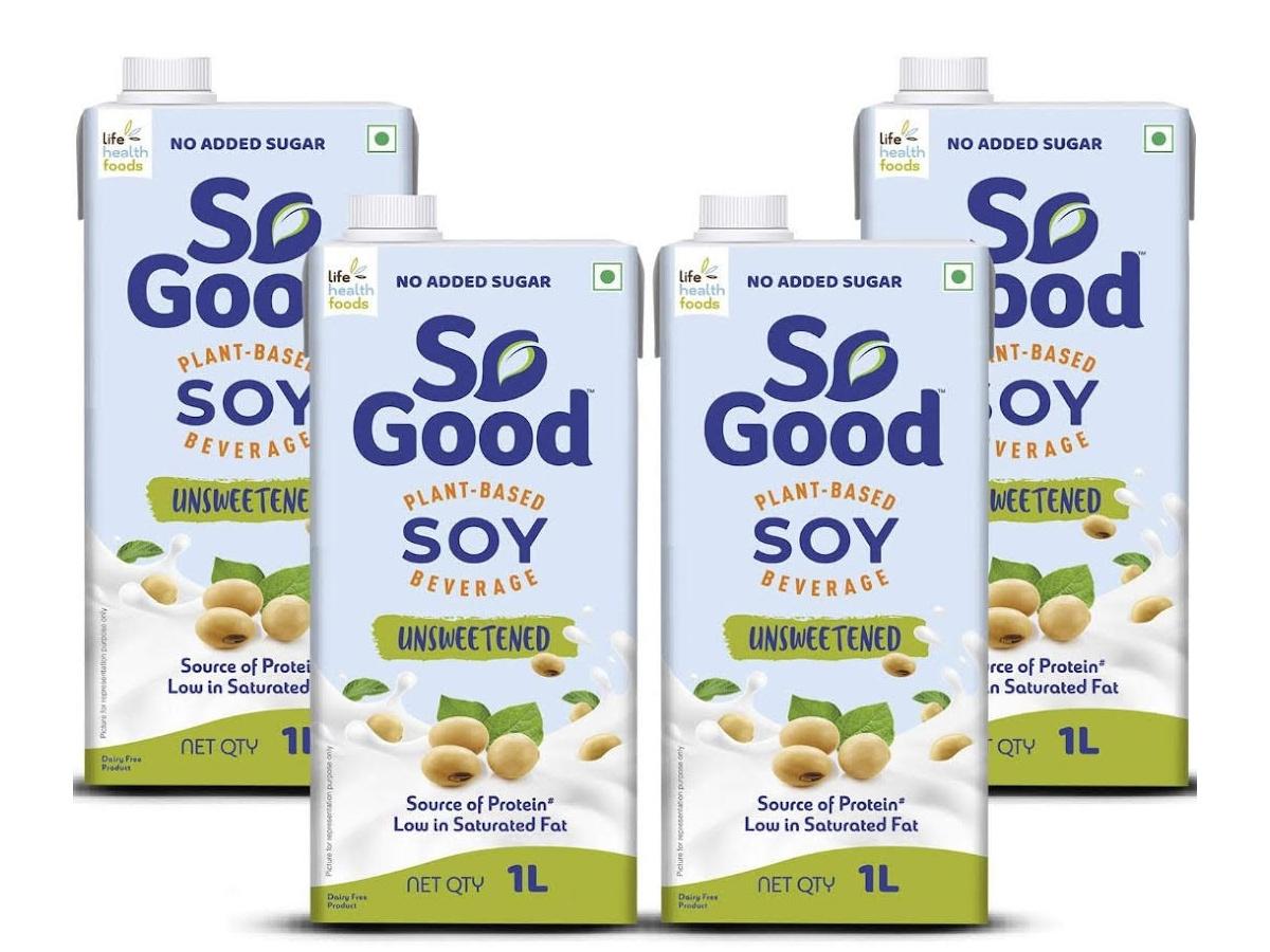 So Good Plant Based Soy Beverage Unsweetened is one of the vegan products to add to your diet for more protein