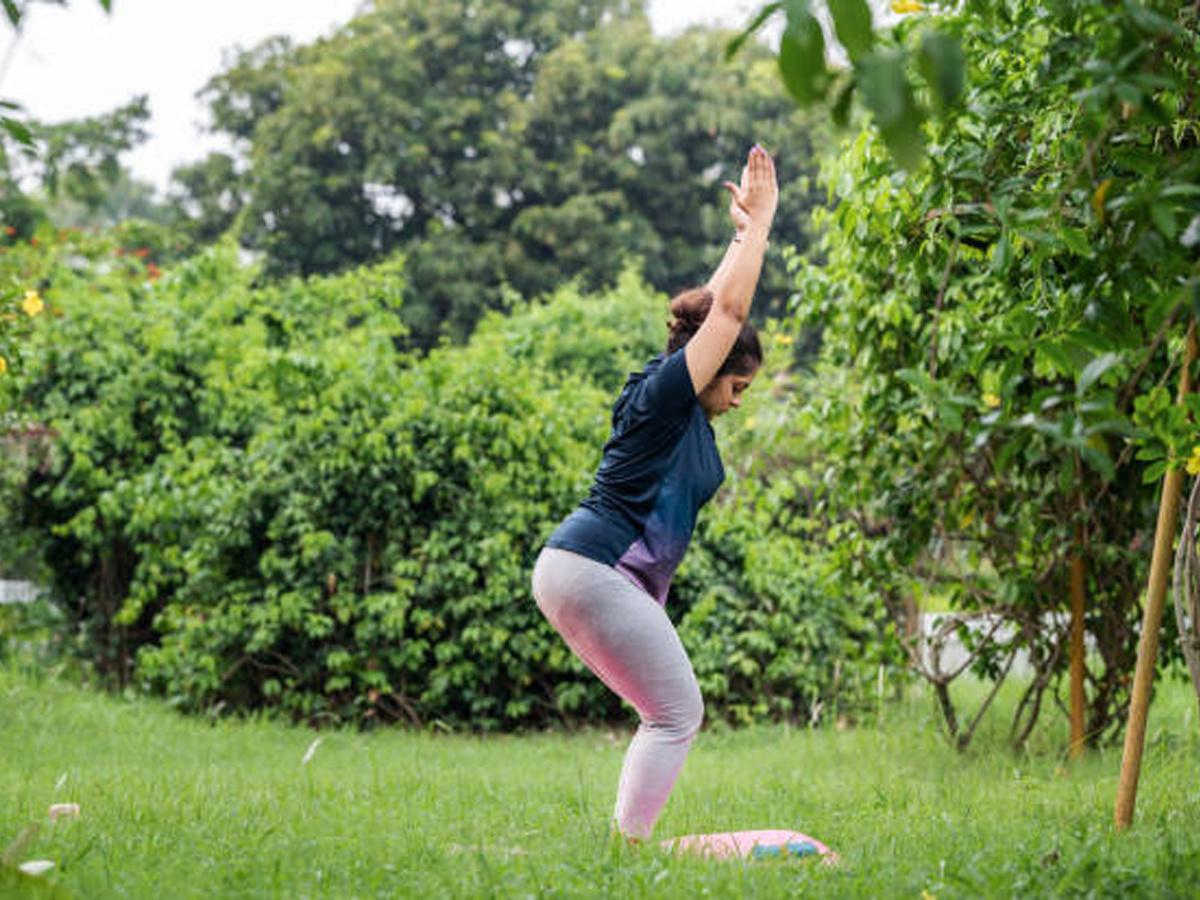 Chair pose is one of the best yoga exercises for weight loss