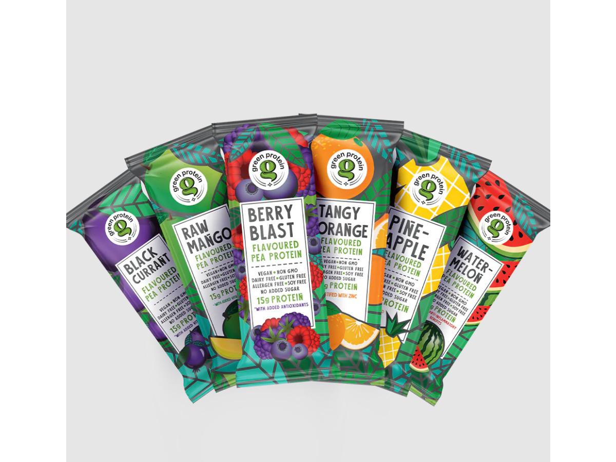 Green Protein Flavoured Pea Protein Sachets are one of the vegan products to add to your diet for more protein